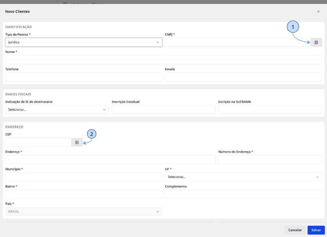 Ficha do cliente