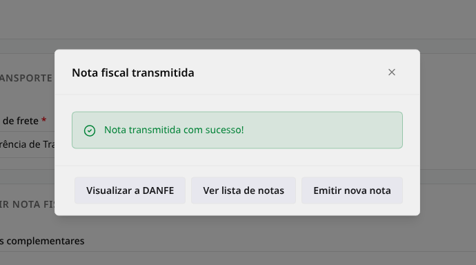 Resultado da emissão