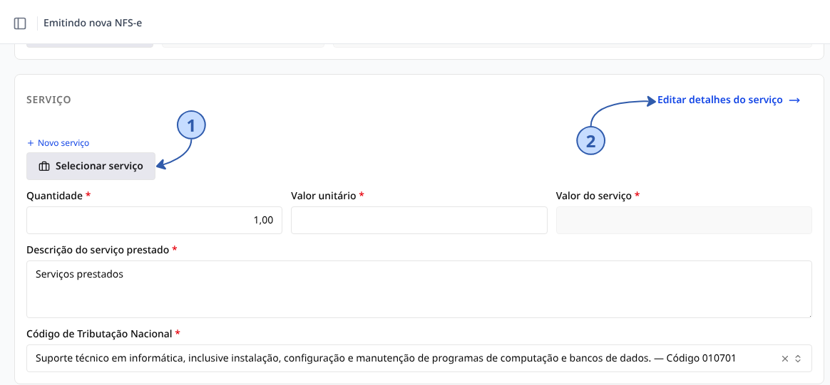 Card Serviço