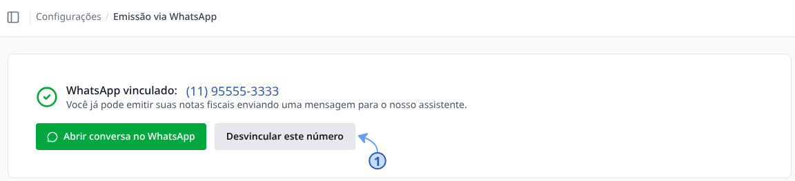 WhatsApp vinculado
